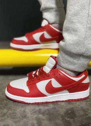 Кросівки nike sb dunk red&white 2