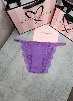 Гладкие трусики-бикини с кружевом. dream angels. victoria’s secret. оригинал 🇺🇸