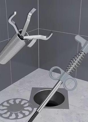 Трос с захватом  для чистки труб  1,6 м черный