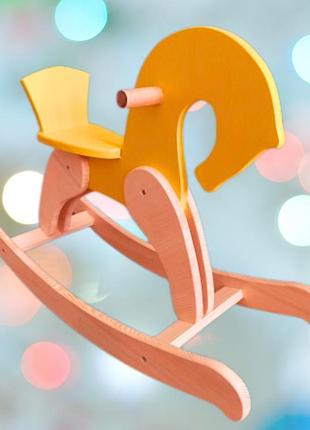Коник гойдалка дитячий дерев'яний