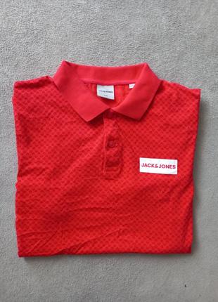 Брендовая футболка поло jack &amp;jones.