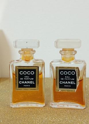 Coco chanel оригинальная винтажная миниатюра. парфюм. винтаж