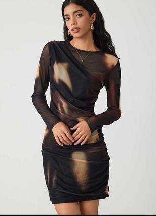Платье zara сетка с биркой, размер м