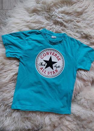 🩵💙💚 крута футболка converse лазурного кольору
