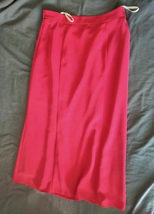 Шикарная  коралловая  юбка длинная макси7 фото
