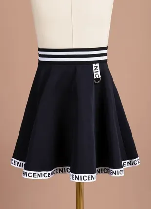 Юбка для девочек 3970-1 синяя на резинке