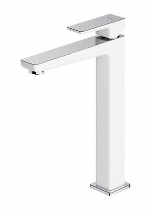 Смеситель для умывальника omnires parma chrome/white, высокий (pm7412crb)
