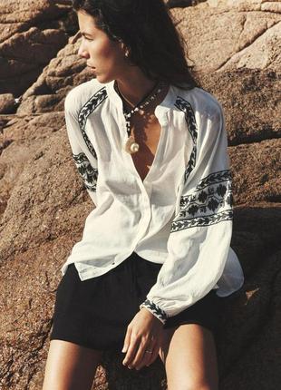 Блуза zara  вишита сорочка zara new