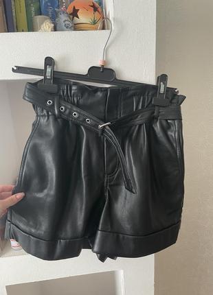 Шорты кожаные mango xs