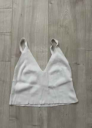 Майка белая белья zara