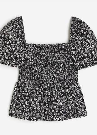 Брендова блуза топ у квітковий принт h&m етикетка