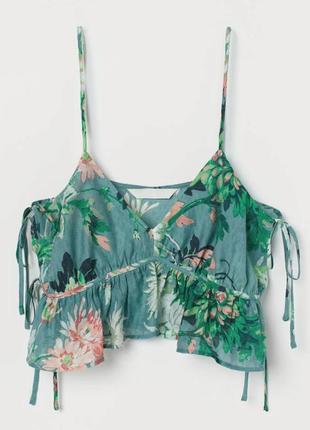 Брендовый стильный топ майка h&m этикетка