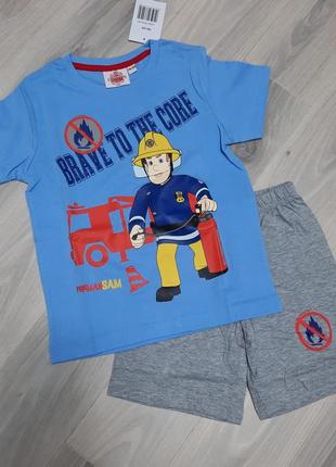 Комплект літній, домашній костюм, піжама disney 122/128 см fireman sam