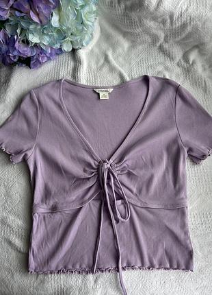 Футболка в рубчик monki размер м