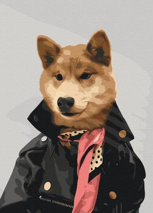 Картина за номерами brushme 40x50см "стильний собака @rocky.and.rudy" bs36668
