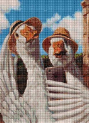 Алмазна мозаїка brushme 40x50см "селфі гусочок ©lucia heffernan" dbs1215