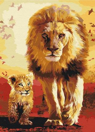 Картина за номерами brushme 40x50см "прогулянка по савані" bs3008