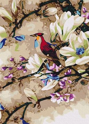 Картина за номерами brushme 48x60см "співи екзотичного птаха" bs52162l