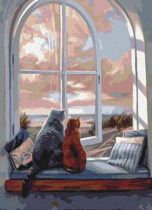 Картина за номерами brushme 40x50см "пейзаж для котиків" bs52220