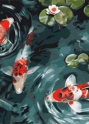 Картина за номерами brushme 40x50см "коропи коі" bs54000