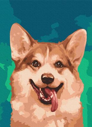 Картина за номерами brushme 40x50см "коргі в фарбах" bs51519