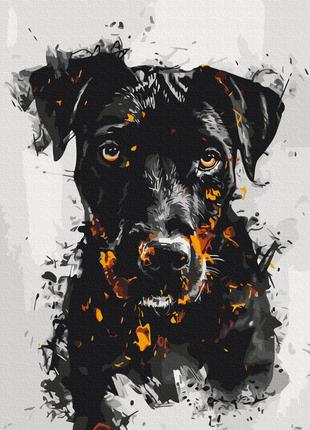 Картина за номерами brushme 40x50см "вогняний пес" bs53929