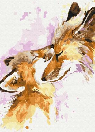 Картина за номерами brushme 40x50см "люблячі лисички" bs51455