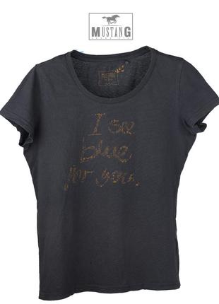 Футболка сток mustang the_denim germany original 100% cotton size-m made in bangladesh ±10y€в