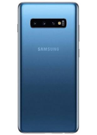 Задняя крышка samsung g975 galaxy s10 plus с стеклом камеры, синий