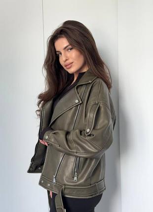 Осіння куртка з еко шкіри 42-46, 48-52