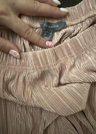 Женские стильные брюки с жатки размер l