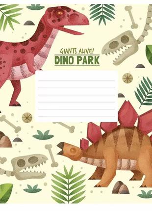 Тетрадь ученическая dino park 012-3227k-4  в клетку на 12 листов