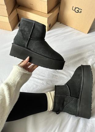 Черевики ugg premium mini platform black