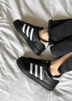 Кросівки adidas superstar 2w black / white premium