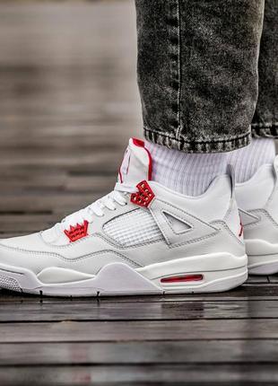 Кросівки air jordan retro 4 white red 38