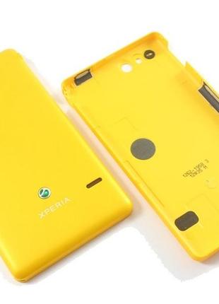 Задняя крышка sony st27i xperia go, желтый