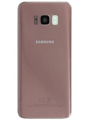 Задняя крышка samsung g950 galaxy s8 с стеклом камеры, розовый