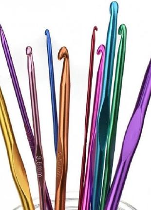 Набор для вязания, разноцветных алюминиевых крючков для вязания, швейные принадлежности. 100 шт4 фото