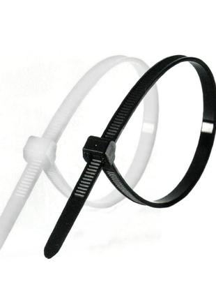 Кабельна стяжка 4*200мм біла (хомут) apro