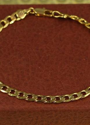 Браслет xuping jewelry панцирный 20 см 5 мм лимонный1 фото