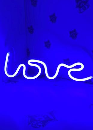 Неоновая led вывеска "love" neoflexglow 29x11 см