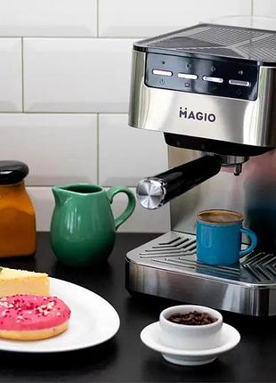 Кофемашина домашняя magio mg-453 | кофеварки эспрессо | кофеварка с прозрачным резервуаром ou-531 для воды