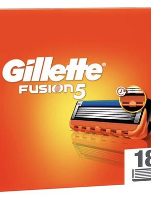 Змінні картриджі для гоління чоловічі gillette fusion5, 18 шт