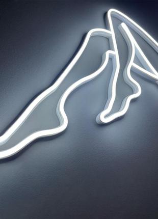 Неоновая led вывеска neonflexglow "ноги женщины" 30х50см \