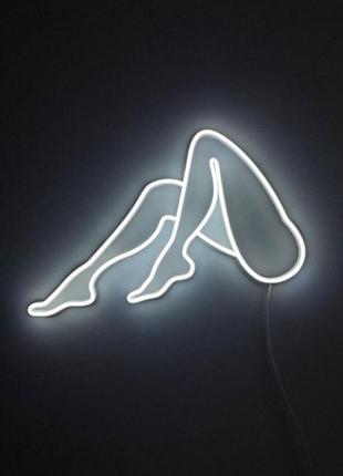 Неоновая led вывеска neonflexglow "ноги женщины" 30х50см \