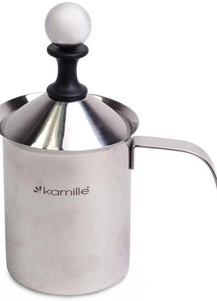 Вспениватель для молока kamille frother 400мл, ручной