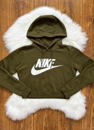 Худи кофта c капюшоном укороченная толстовка nike3 фото