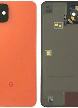 Задня кришка google pixel 4 orange (original prc) (зі склом камери)