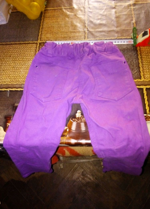 Детские фиолетовые джинсы для девочки недорого7 фото