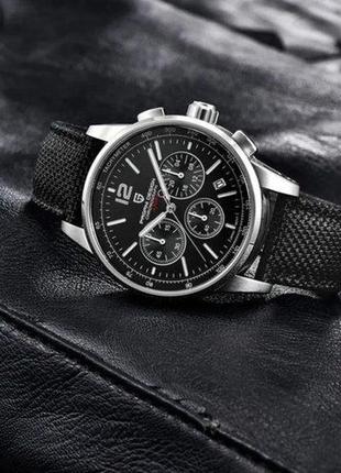 Часы кварцевые  pagani design ys008 silver-black, мужские, кварцевый механизм, с хронографом, d c4 фото